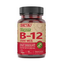 Cargar imagen en el visor de la galería, Vitamina B12 2500mcg 90 tabletas- DEVA Nutrition