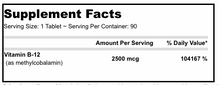 Cargar imagen en el visor de la galería, Vitamina B12 2500mcg 90 tabletas- DEVA Nutrition