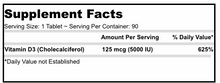 Cargar imagen en el visor de la galería, Vitamina D 125mcg 90 tabletas- DEVA Nutrition