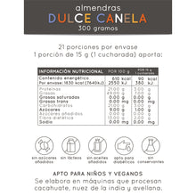 Cargar imagen en el visor de la galería, Crema de almendras Dulce-Canela Sin Azúcar 315 g - Mis productos saludables