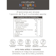 Cargar imagen en el visor de la galería, Crema de cacahuate 315 g Sin Endulzar -Mis productos saludables