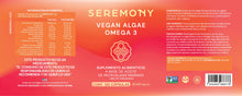 Cargar imagen en el visor de la galería, Vegan omega 3 DHA y EPA a base de aceite de fitoplancton marino 120 cápsulas de 500 mg C/U- SEREMONY