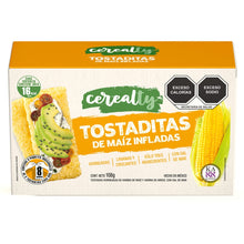 Cargar imagen en el visor de la galería, Tostaditas de Maíz Infladas 8 pack 108g - Sin Gluten, Horneadas - Cerealty