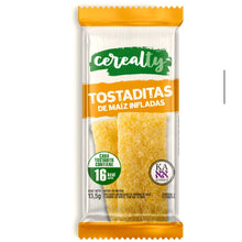 Cargar imagen en el visor de la galería, Tostaditas de Maíz Infladas 8 pack 108g - Sin Gluten, Horneadas - Cerealty