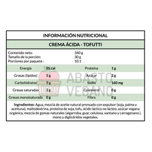 Cargar imagen en el visor de la galería, Crema Ácida 340g- Tofutti