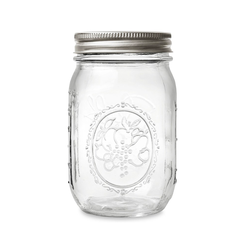 Raw Mason Jar 473 ml. Bote Cristal 💎 COMPRA Conservación Hierba