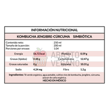 Cargar imagen en el visor de la galería, Kombucha Jengibre-Cúrcuma 250 ml - Kombucha Simbiótica
