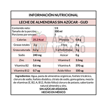 Cargar imagen en el visor de la galería, Leche de almendras sin azúcar 1 litro - GUD