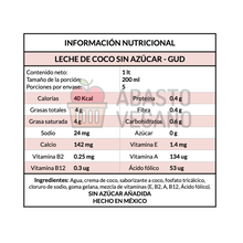 Cargar imagen en el visor de la galería, Leche de Coco sin azúcar  1lt - GUD