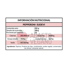 Cargar imagen en el visor de la galería, Pepperoni 32 rebanadas 250g- Sudevi (Peperoni)