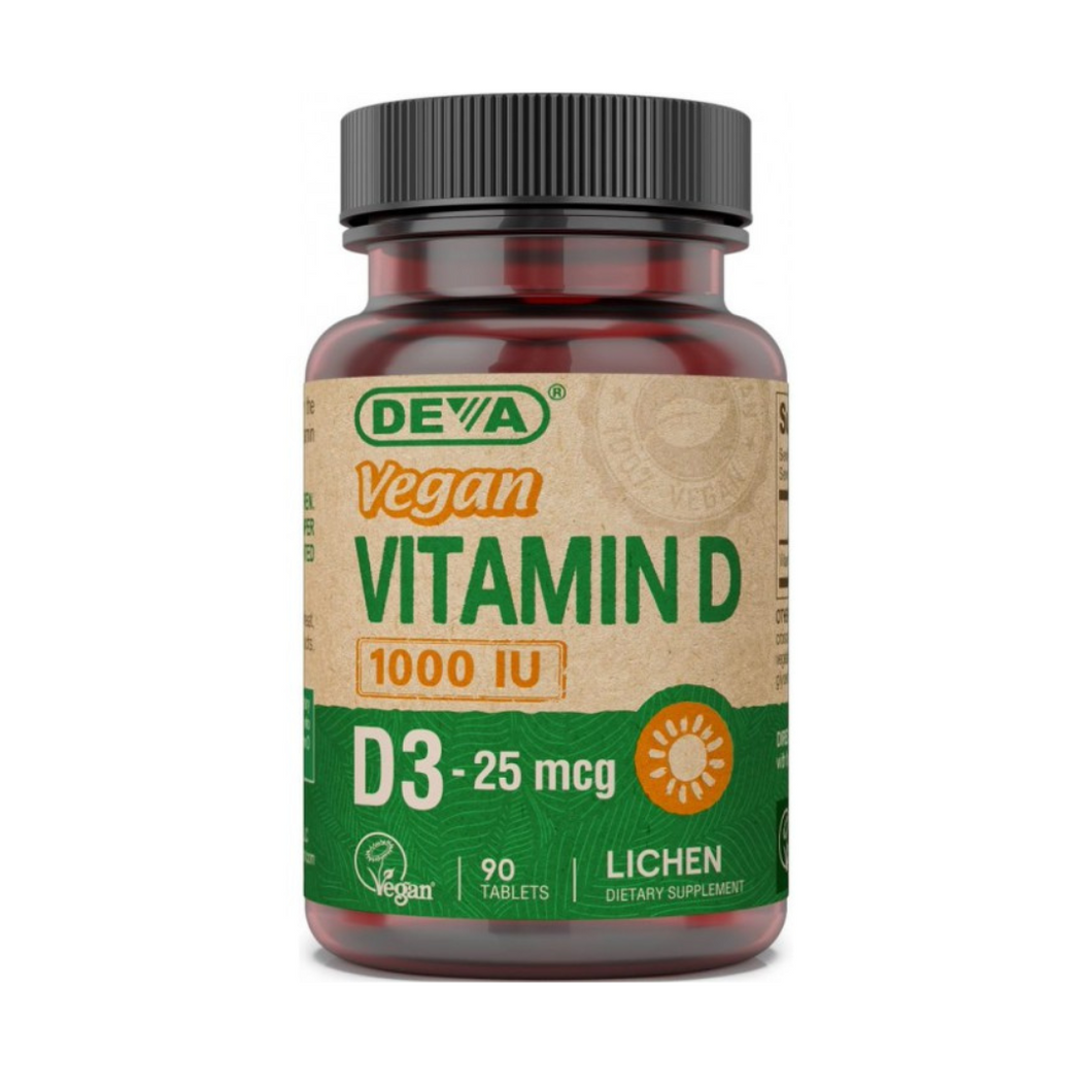 Vitamina D 25mcg 90 tabletas- DEVA Nutrition