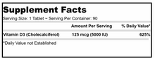 Cargar imagen en el visor de la galería, Vitamina D 125mcg 90 tabletas- DEVA Nutrition
