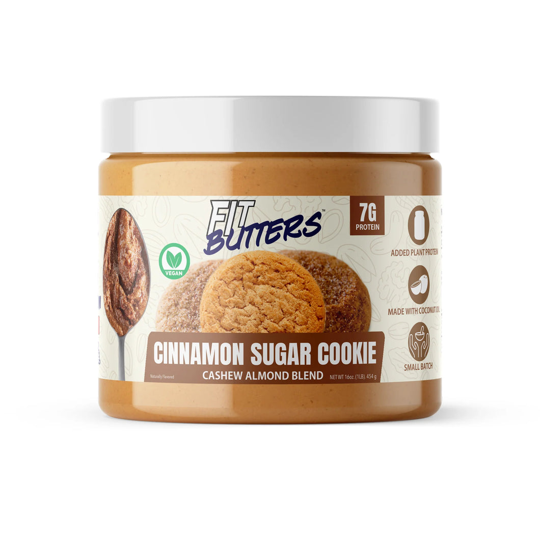 Cinnamon Sugar Cookie – Crema Vegana de Almendra y Nuez de la India 454g - Fit Butters