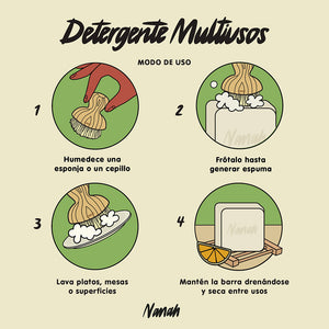 Detergente sólido multisusos 250g -NANAH