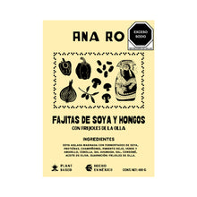 Cargar imagen en el visor de la galería, Fajitas de Soya y Hongos - ANA RO FOODS
