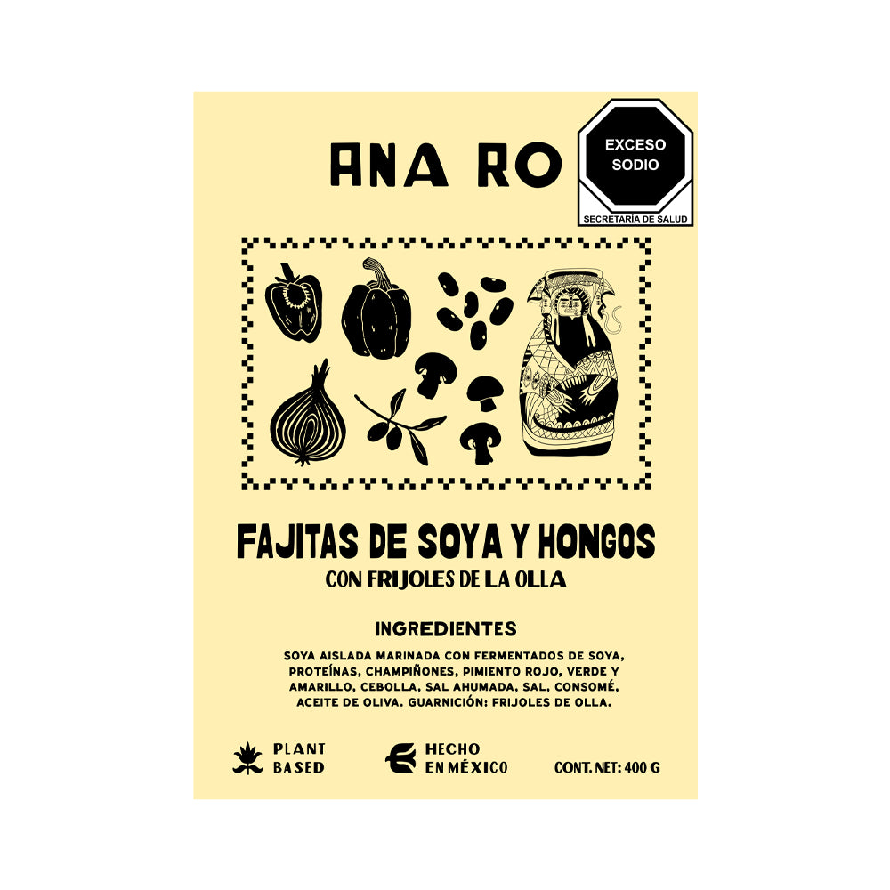 Fajitas de Soya y Hongos - ANA RO FOODS