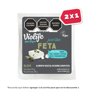 Queso tipo feta griego block 200g - Violife
