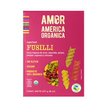 Cargar imagen en el visor de la galería, Pasta trigrano con vegetales fusilli 227g- Amor América Orgánica
