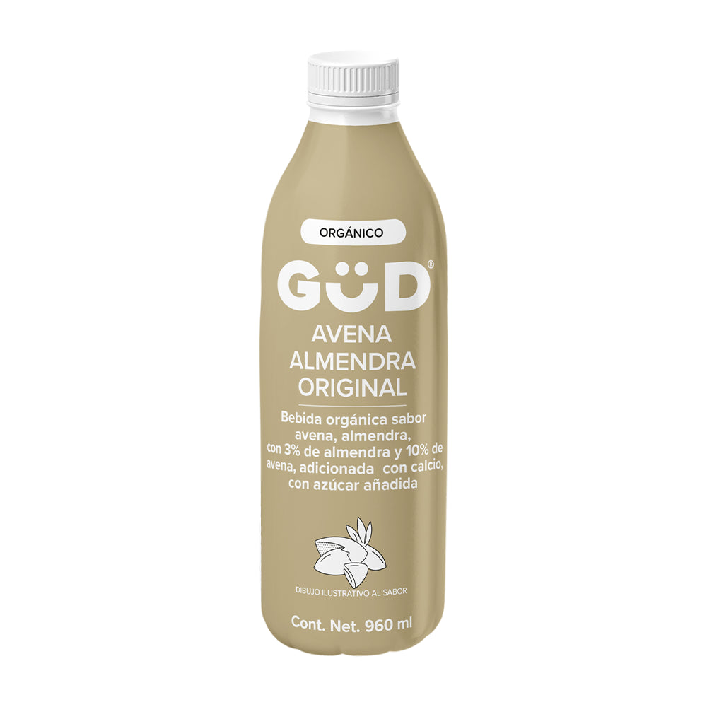 Bebida Orgánica de Avena y Almendra Sin Azúcar Añadida 960 ml - GUD
