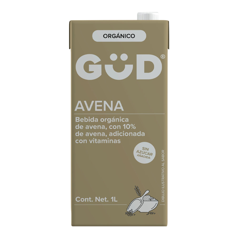 Leche De Avena Orgánica Sin Azúcar 1 litro - GUD