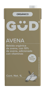 Leche De Avena Orgánica Sin Azúcar 1 litro - GUD