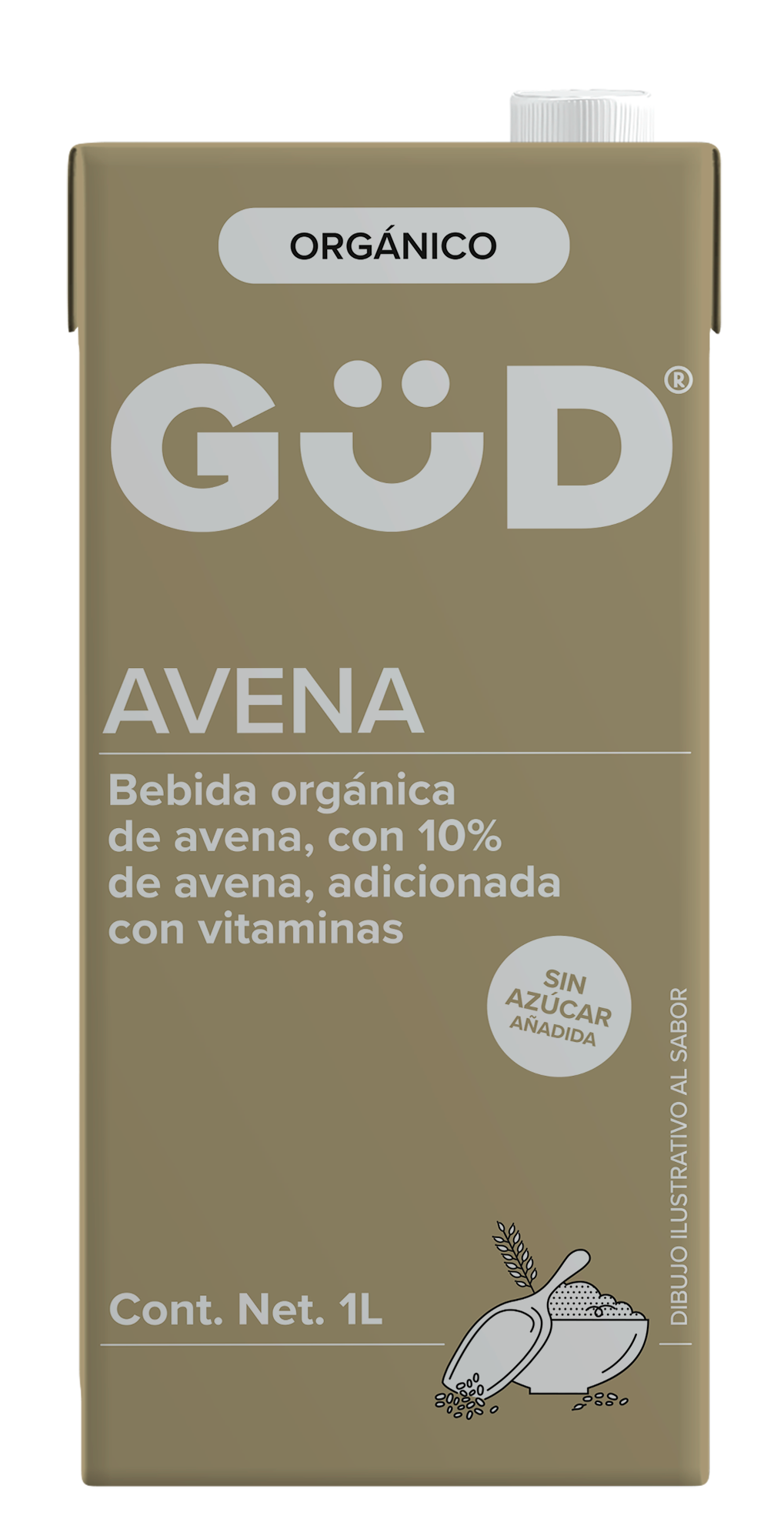 Leche De Avena Orgánica Sin Azúcar 1 litro - GUD