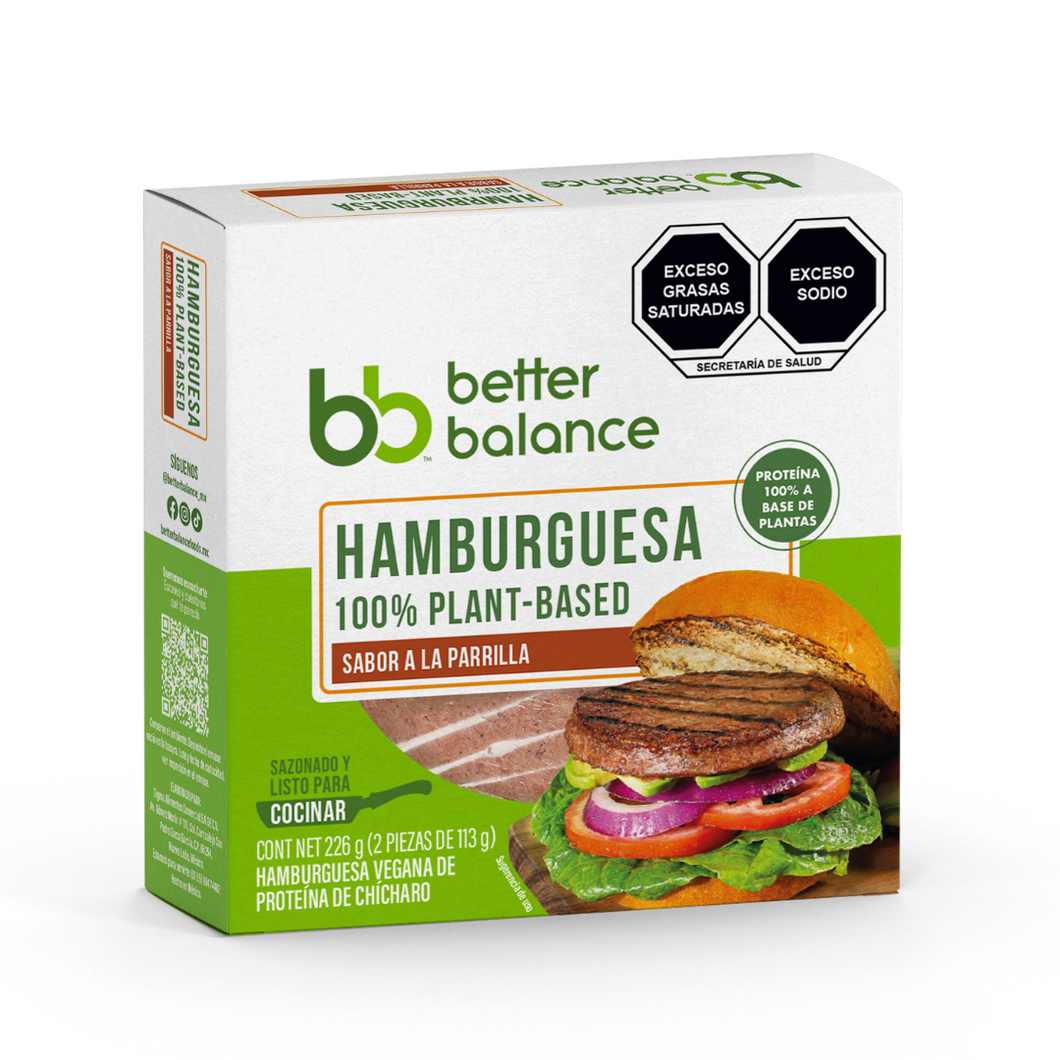 Hamburguesa Congelada Plant-Based 226 g - Better Balance