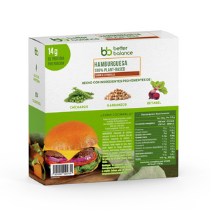 Hamburguesa Congelada Plant-Based 226 g - Better Balance