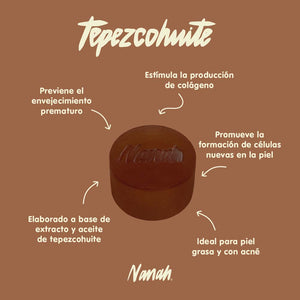 Jabón facial de Tepezcohuite 80g -NANAH