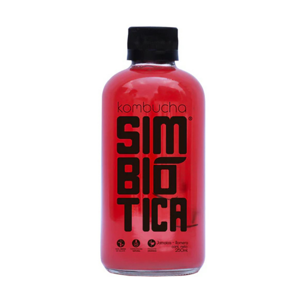 Kombucha Jamaica-Romero 250 ml - Kombucha Simbiótica