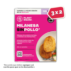 Milanesa sin pollo 460g - Plant Squad