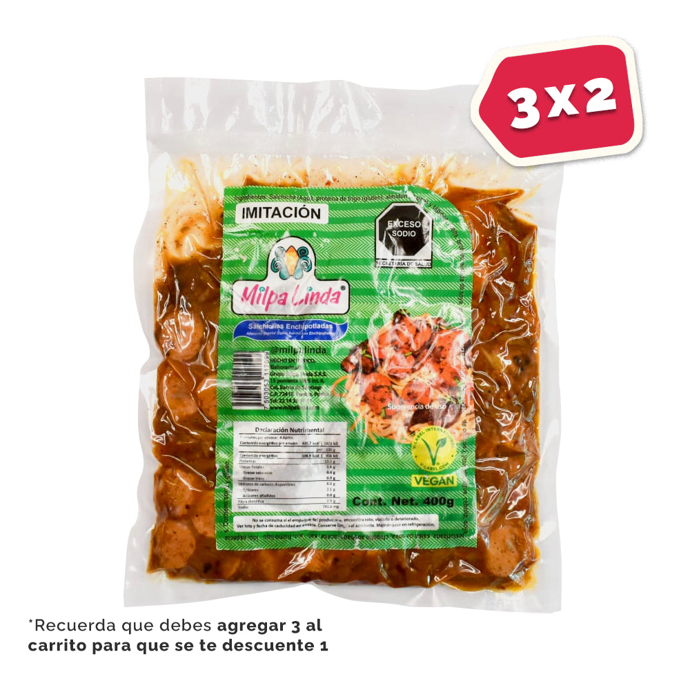 Salchichas Enchipotladas 400g - Milpa Linda