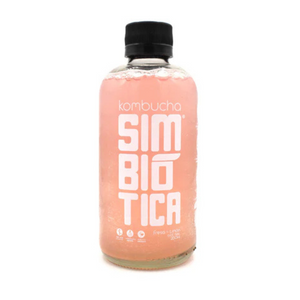 Kombucha Fresa- Limón 250 ml - Kombucha Simbiótica