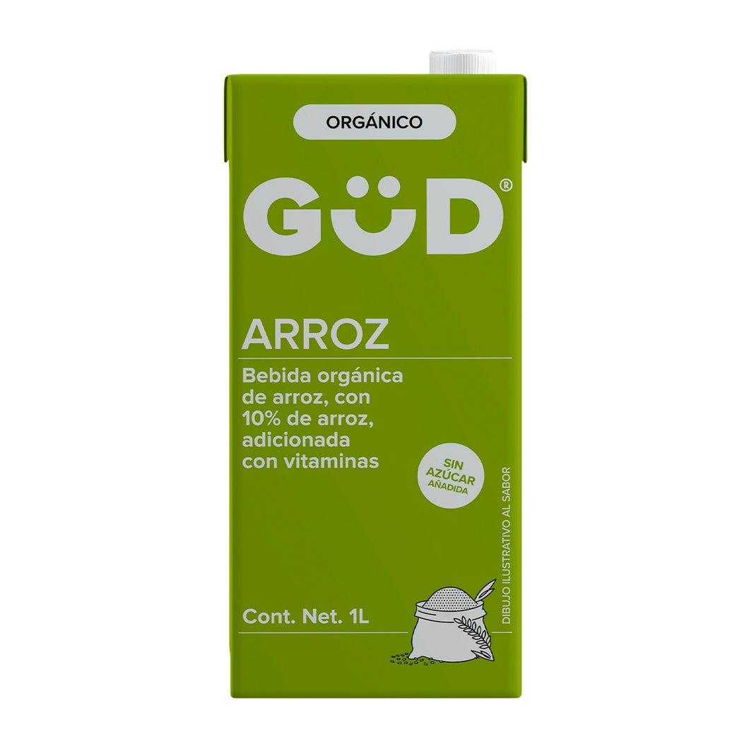 Leche Orgánica Arroz Sin Azúcar 1 Litro -GUD