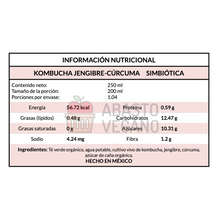Cargar imagen en el visor de la galería, Kombucha Jengibre-Cúrcuma 250 ml - Kombucha Simbiótica
