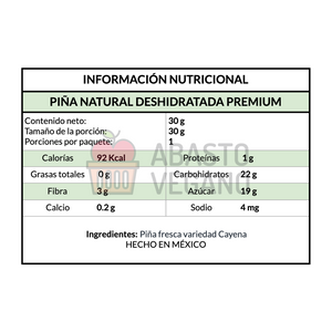 Piña Natural Deshidratada Premium