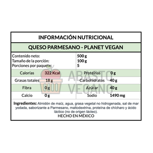 Queso Parmesano 500g - Planet Vegan