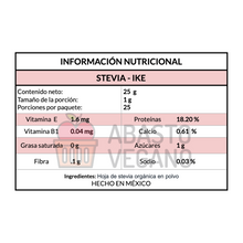 Cargar imagen en el visor de la galería, Stevia orgánica 25g - Ike Super Alimentos
