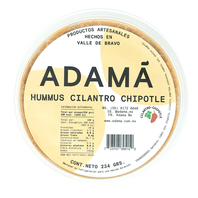 Hummus Cilantro con Chipotle Adamá 234g