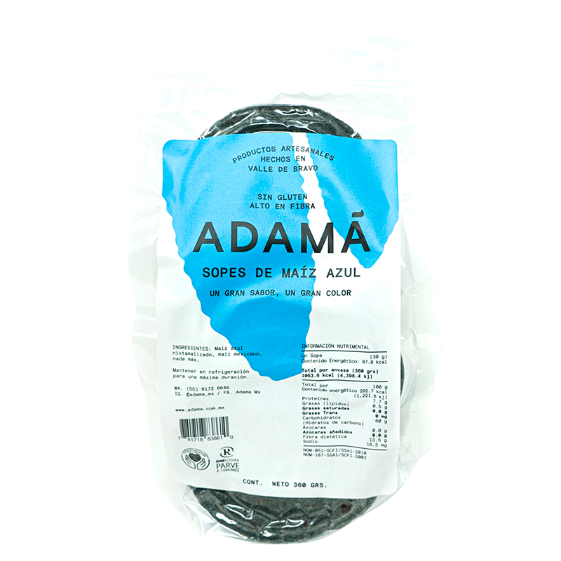 Sopes de Maiz Azul Adamá 360g